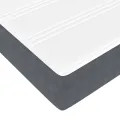 Cadre de lit ottoman avec matelas gris foncé 120x190 cm velours