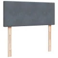 Cadre de lit ottoman avec matelas gris foncé 120x190 cm velours
