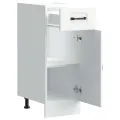Armoire de cuisine Kalmar blanc bois d'ingénierie