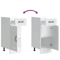 Armoire de cuisine Kalmar blanc bois d'ingénierie