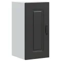 Armoire murale de cuisine Kalmar noir bois d'ingénierie