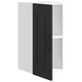 Armoire murale de cuisine Kalmar noir bois d'ingénierie