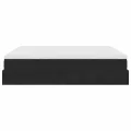  Cadre de lit ottoman avec matelas noir 160x200 cm velours