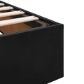  Cadre de lit ottoman avec matelas noir 160x200 cm velours