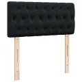 Cadre de lit ottoman avec matelas noir 80x200 cm velours
