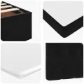 Cadre de lit ottoman avec matelas noir 80x200 cm velours