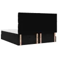  Cadre de lit ottoman avec matelas noir 160x200 cm velours