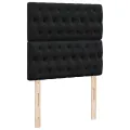  Cadre de lit ottoman avec matelas noir 160x200 cm velours