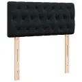 Cadre de lit ottoman avec matelas noir 160x200 cm velours