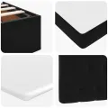  Cadre de lit ottoman avec matelas noir 160x200 cm velours