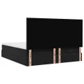  Cadre de lit ottoman avec matelas noir 160x200 cm velours