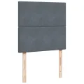 Cadre de lit ottoman avec matelas gris foncé 80x200 cm velours