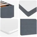 Cadre de lit ottoman avec matelas gris foncé 80x200 cm velours