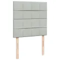 Cadre de lit ottoman avec matelas gris clair 80x200 cm velours