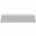 Cadre de lit ottoman avec matelas gris clair 80x200 cm velours
