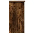 Bureau avec étagères chêne fumé 84x40x78 cm bois d'ingénierie