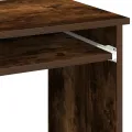 Bureau avec étagères chêne fumé 84x40x78 cm bois d'ingénierie