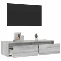 Meuble TV avec lumières LED sonoma gris 100X35,5x25 cm