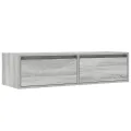 Meuble TV avec lumières LED sonoma gris 100X35,5x25 cm
