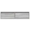 Meuble TV avec lumières LED sonoma gris 100X35,5x25 cm