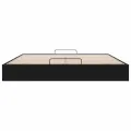 Cadre de lit ottoman sans matelas noir 200x200 cm similicuir