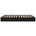 Cadre de lit ottoman sans matelas noir 200x200 cm similicuir