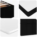 Cadre de lit ottoman avec matelas noir 80x200 cm tissu