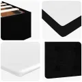  Cadre de lit ottoman avec matelas noir 160x200 cm tissu