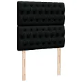  Cadre de lit ottoman avec matelas noir 160x200 cm tissu