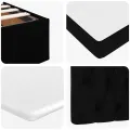  Cadre de lit ottoman avec matelas noir 160x200 cm tissu