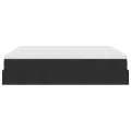  Cadre de lit ottoman avec matelas noir 160x200 cm tissu