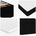 Cadre de lit ottoman avec matelas noir 80x200 cm tissu