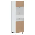 Armoire de cuisine Kalmar noir bois d'ingénierie