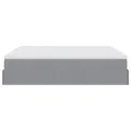  Cadre de lit ottoman et matelas gris clair 160x200cm tissu