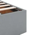  Cadre de lit ottoman et matelas gris clair 160x200cm tissu