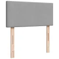  Cadre de lit ottoman et matelas gris clair 160x200cm tissu