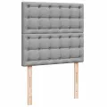 Cadre de lit ottoman avec matelas gris clair 80x200 cm tissu