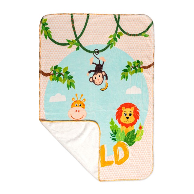 Deken HappyFriday Mr Fox Wild Multicolour Microvezel 110 x 140 cm