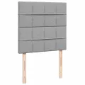 Cadre de lit ottoman avec matelas gris clair 80x200 cm tissu