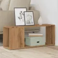 Meuble TV chêne artisanal 80x24x32 cm bois d'ingénierie