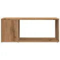 Meuble TV chêne artisanal 80x24x32 cm bois d'ingénierie