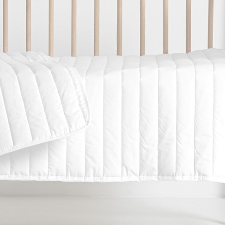 Couvre-lit HappyFriday Basic Kids Dash Blanc 100 x 130 cm