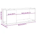 Meuble TV chêne artisanal 80x24x32 cm bois d'ingénierie