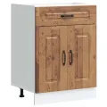 Armoire de cuisine Kalmar vieux bois bois d'ingénierie
