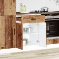 Armoire de cuisine Kalmar vieux bois bois d'ingénierie
