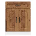 Armoire de cuisine Kalmar vieux bois bois d'ingénierie