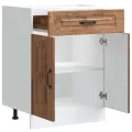 Armoire de cuisine Kalmar vieux bois bois d'ingénierie