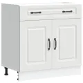 Armoire de cuisine Kalmar blanc bois d'ingénierie