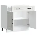 Armoire de cuisine Kalmar blanc bois d'ingénierie