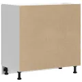 Armoire de cuisine Kalmar blanc bois d'ingénierie